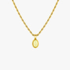 18K Gold Plated Green Aventurine Pendant Necklace