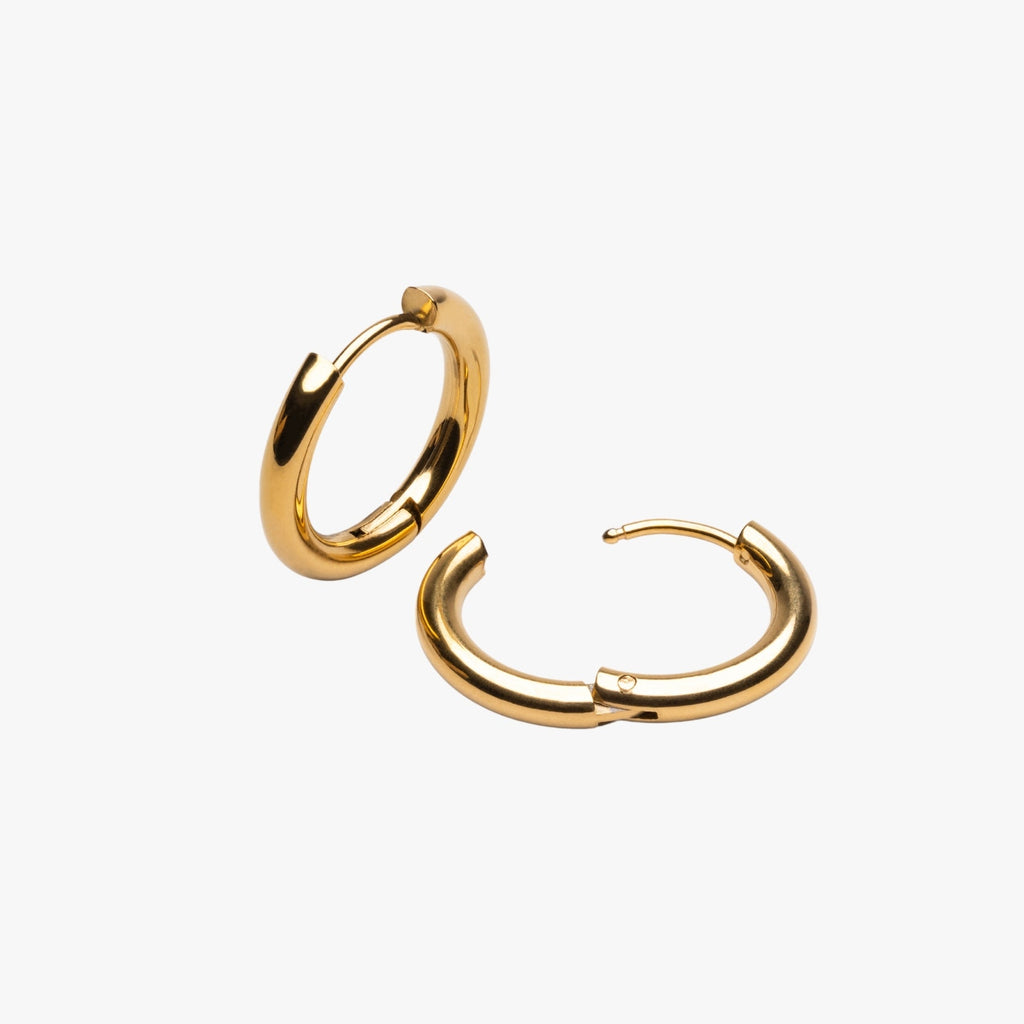 18K Gold Plated Tiny Huggie Hoop Earrings 3 Colors