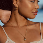 18K Gold Plated Sun Pendant Necklace Waterproof