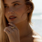 18K Gold Plated Aphrodite Greek Band Ring Dainty
