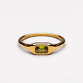 18K Gold Plated Laguna Green Zircon Stone Ring