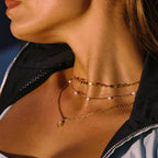 18K Gold Plated Green Aventurine Pendant Necklace