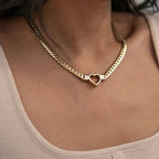 Amara Dainty Heart Charm Choker
