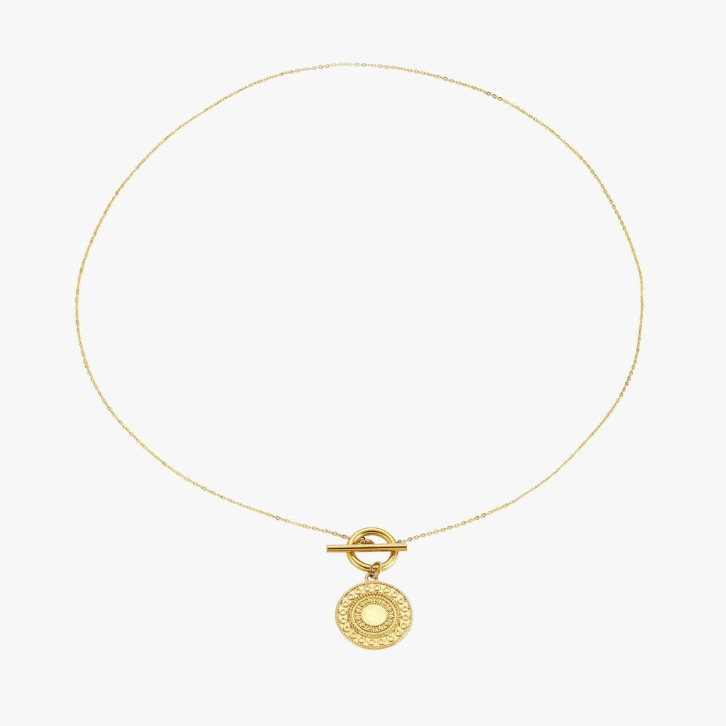 18K Gold Plated Helios Sun Pendant Necklace Waterproof