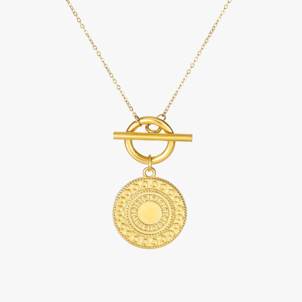 18K Gold Plated Helios Sun Pendant Necklace Waterproof