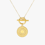 18K Gold Plated Helios Sun Pendant Necklace Waterproof
