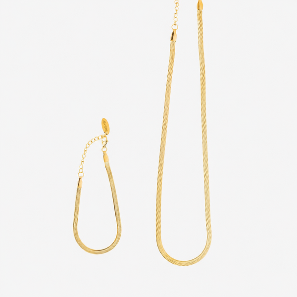 Herringbone Necklace & Bracelet Bundle by Lara Verne