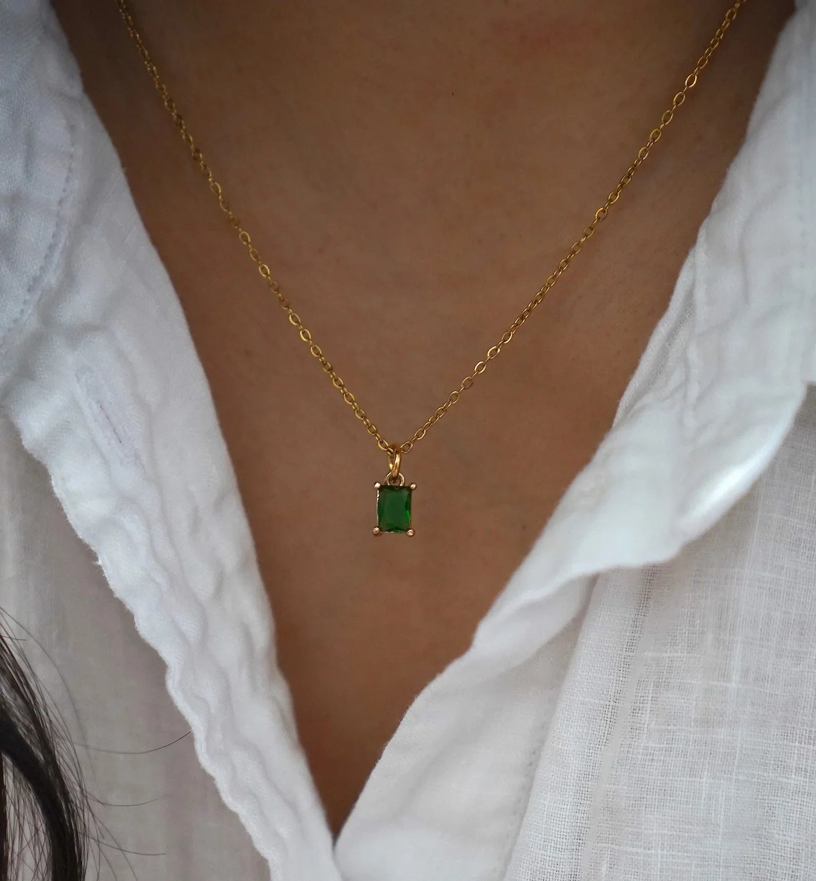 Émeraude Green Gemstone Necklace