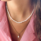 18K Gold Plated Mini Freshwater Pearl Choker Necklace