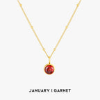 18K Gold Plated Birthstone Pendant Necklace