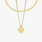 Herringbone Choker & Gold Sun Necklace Bundle Set