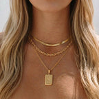 Aurelia Triple Layered Gold Necklace