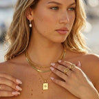 Aurelia Triple Layered Gold Necklace