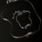 18K Gold Plated Mother of Pearl Rectangle Pendant Necklace