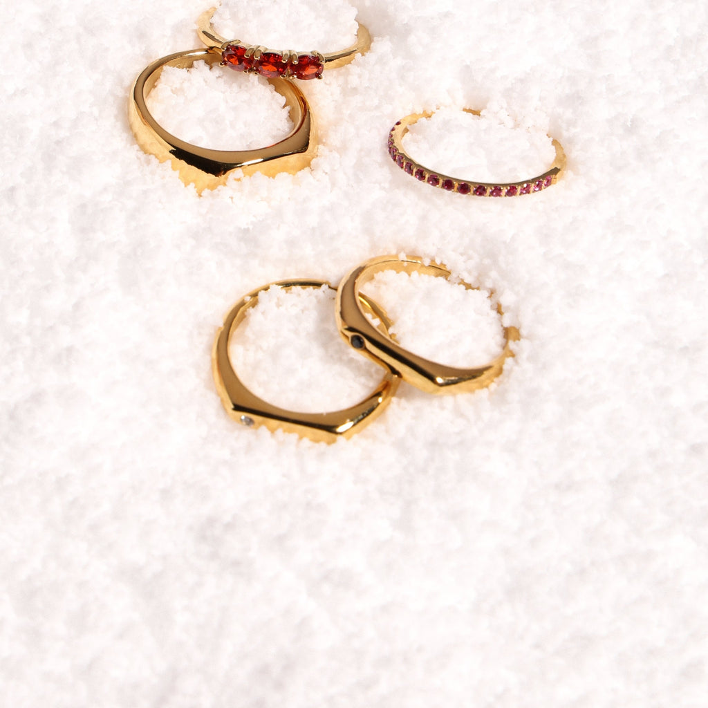 18K Gold Plated Best Friends Ring Set of 2