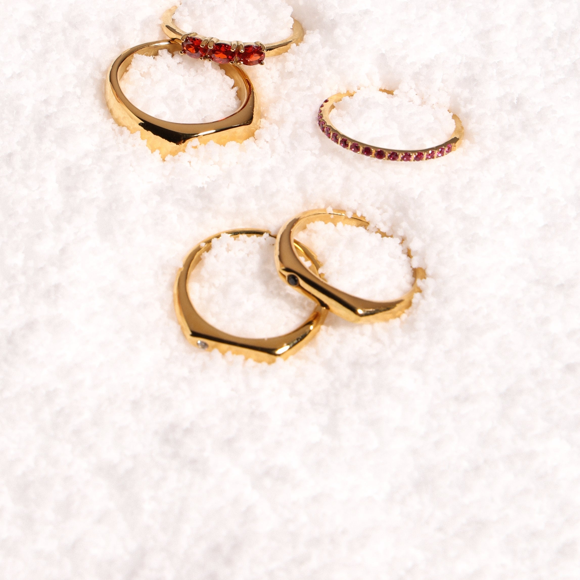 18K Gold Plated Best Friends Ring Set of 2