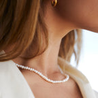 18K Gold Plated Mini Freshwater Pearl Choker Necklace