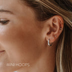 18K Gold Plated Classic Hoop Earrings 3 Sizes