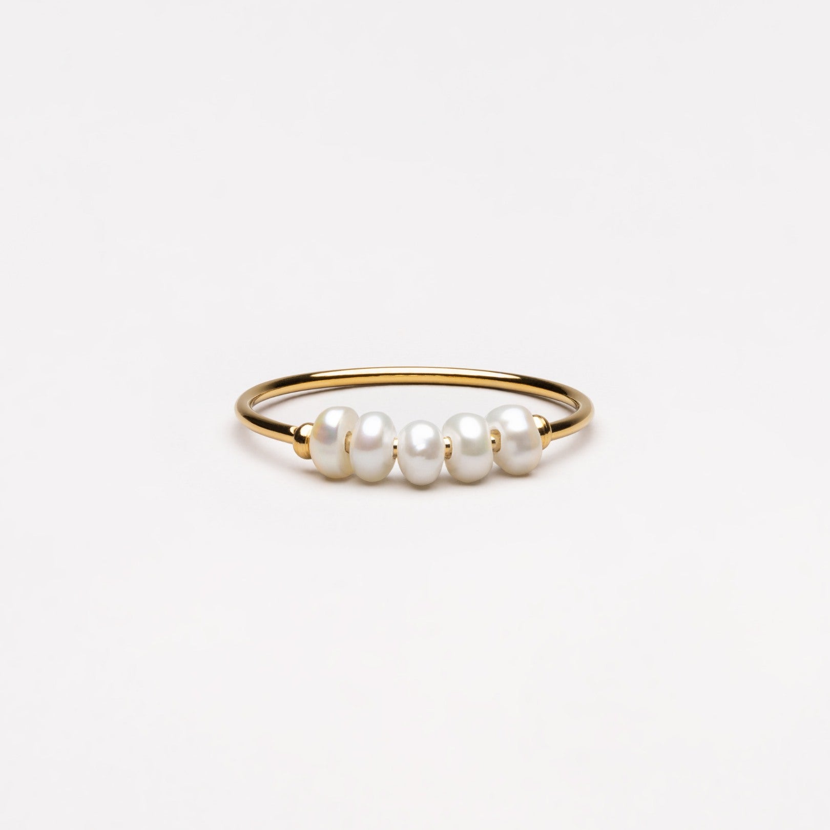 18K Gold Plated Mini Freshwater Pearl Ring 3 Colors