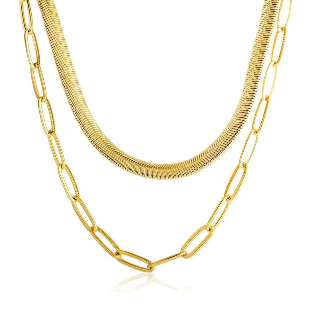 Antonela Necklace Set Gold Plated 18K