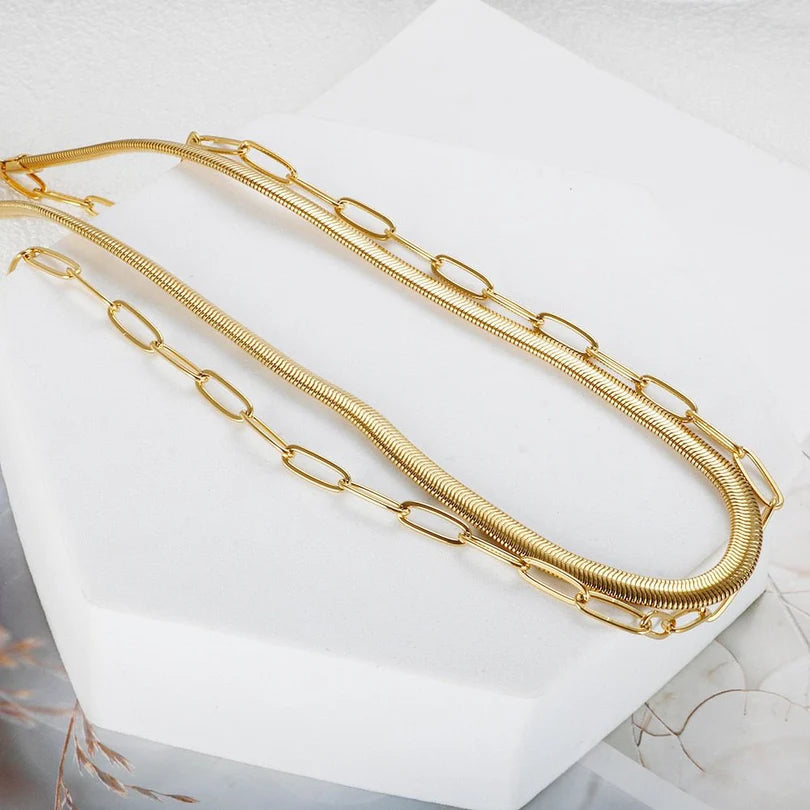Antonela Necklace Set Gold Plated 18K