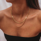 Melina Layered Necklace Set Gold Plated 18K