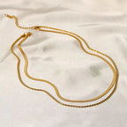 Melina Layered Necklace Set Gold Plated 18K
