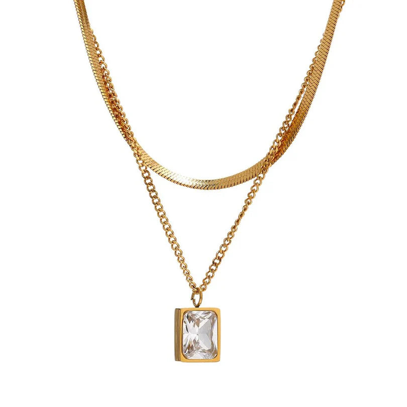 Paris Necklace Set Gold Plated 18K