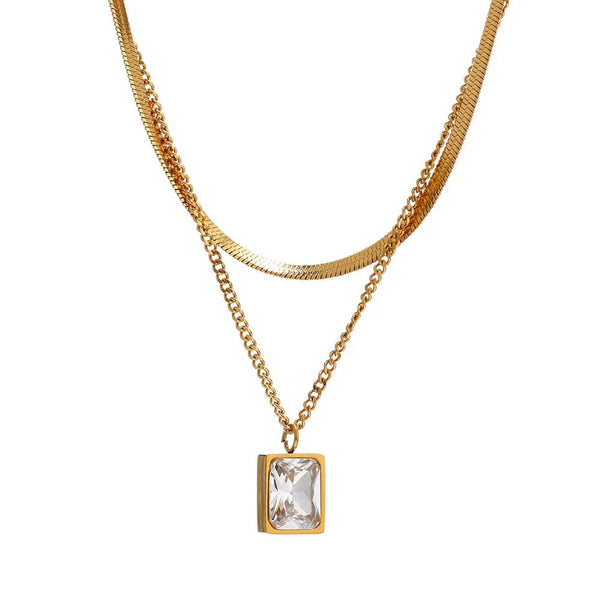 Paris Necklace Set Gold Plated 18K