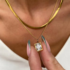 Paris Necklace Set Gold Plated 18K