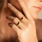18K Gold Plated Harmony Zircon Ring Set of 2