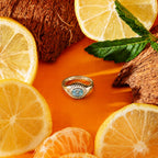 18K Gold Plated Blue Stone Ring