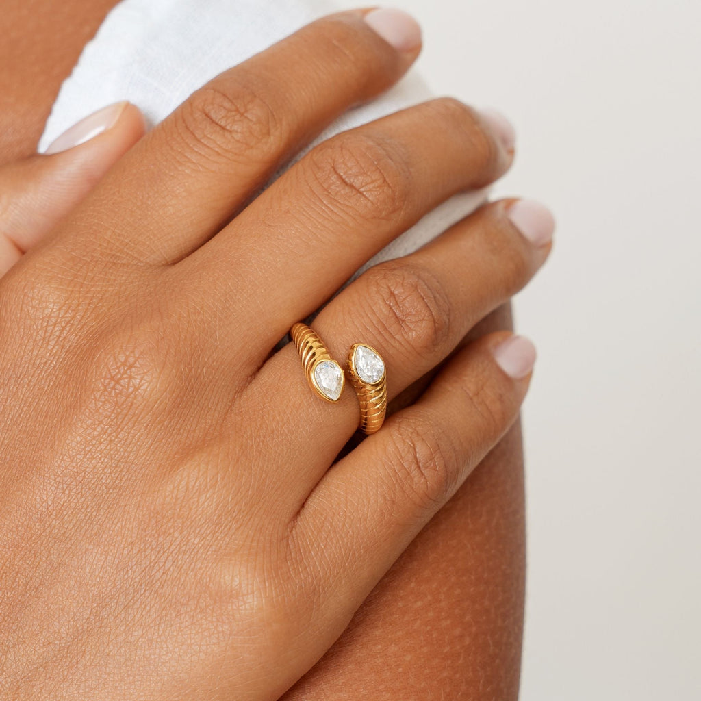 18K Gold Plated Dainty Stackable Ring