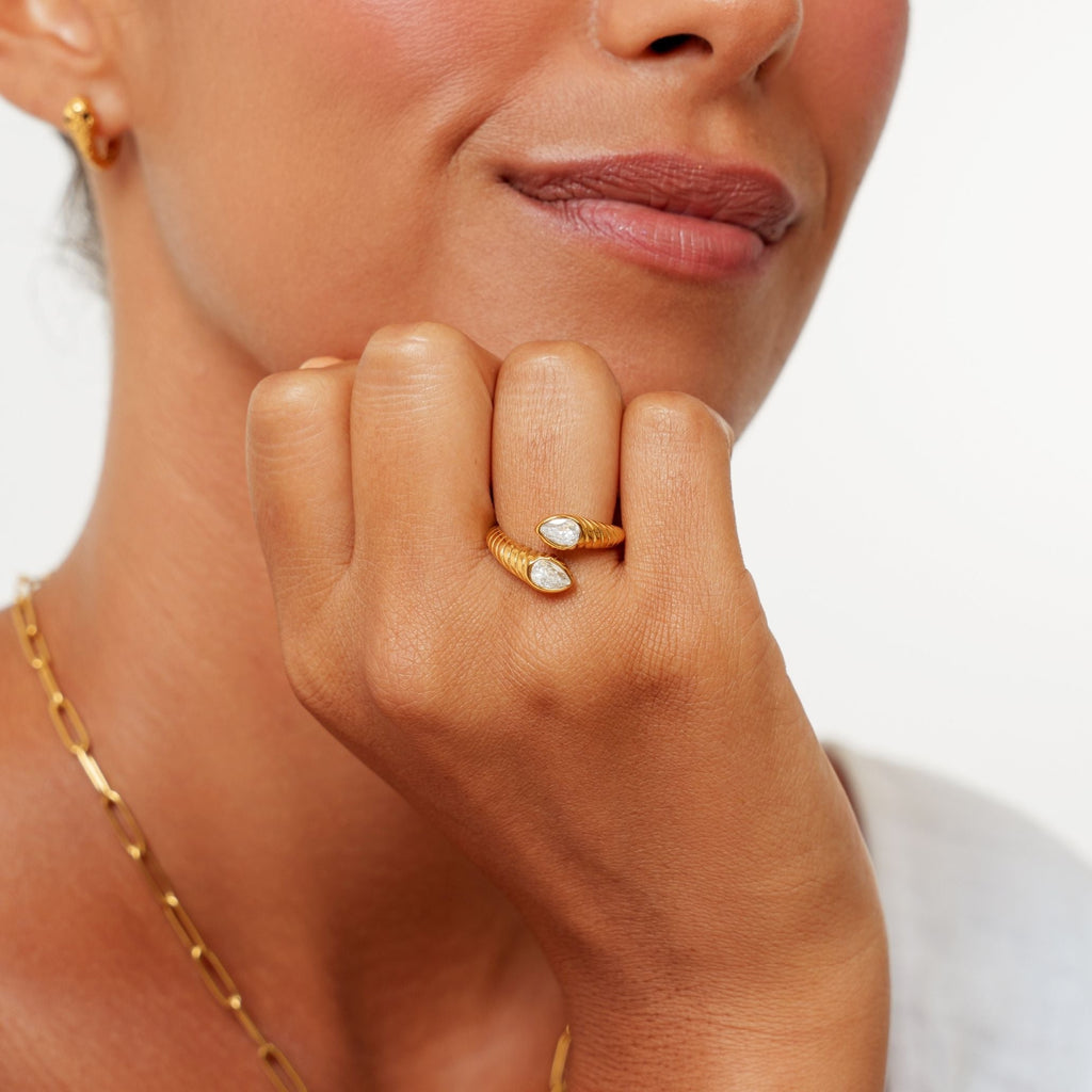 18K Gold Plated Dainty Stackable Ring