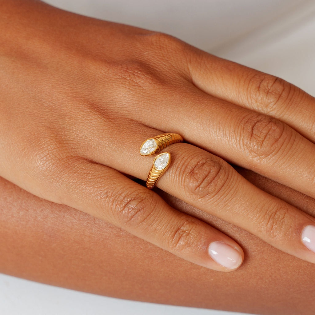18K Gold Plated Dainty Stackable Ring