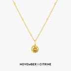 18K Gold Plated Birthstone Pendant Necklace