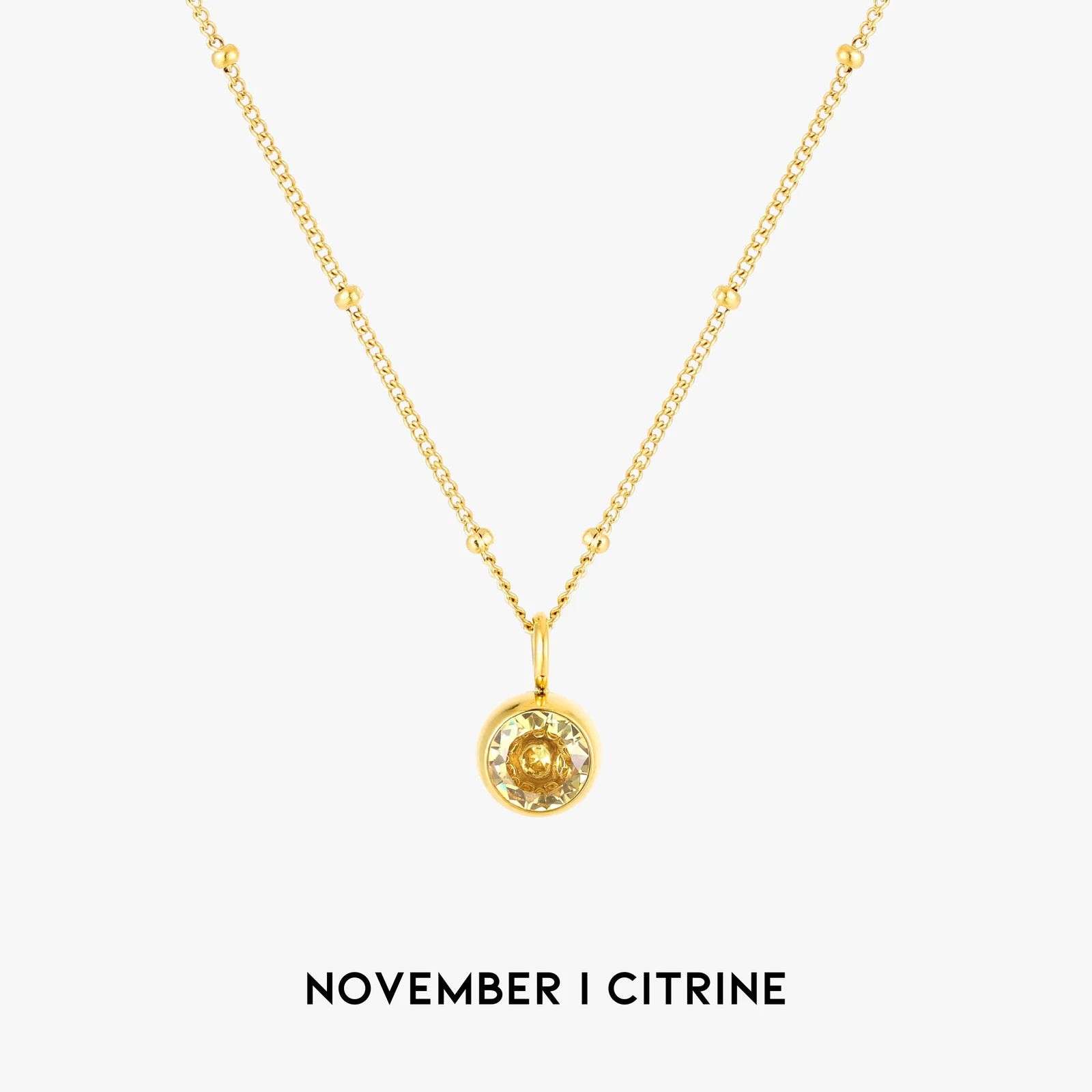 18K Gold Plated Birthstone Pendant Necklace