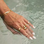 18K Gold Plated Double Twist Stacking Ring