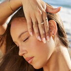 18K Gold Plated Ocean Three-Wave Ring Waterproof