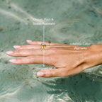 18K Gold Plated Odyssey Hammered White Zircon Ring