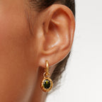 18K Gold Plated Olive Branch Drop Earrings