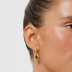 18K Gold Plated Olive Branch Drop Earrings