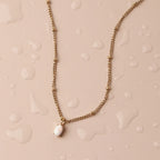 18K Gold Plated AAA Opal Stone Satellite Chain Pendant Necklace