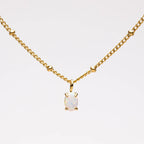 18K Gold Plated AAA Opal Stone Satellite Chain Pendant Necklace