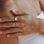 18K Gold Plated Bahia Oval Signet Ring Waterproof