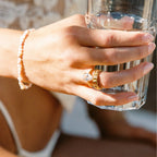 18K Gold Plated Oval Solitaire Zircon Ring