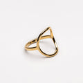 18K Gold Plated Bahia Oval Signet Ring Waterproof