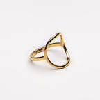 18K Gold Plated Bahia Oval Signet Ring Waterproof