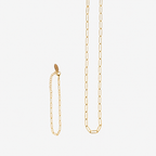 Paperclip Necklace & Bracelet Bundle by Lara Verne
