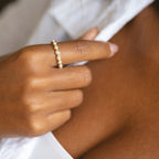 18K Gold Plated Peace Sign Ring Waterproof